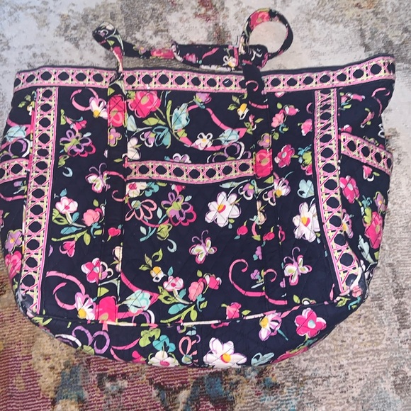 Vera Bradley Travel Overnight Get Carried Away Tote in Retired Ribbons Pattern - Picture 1 of 5